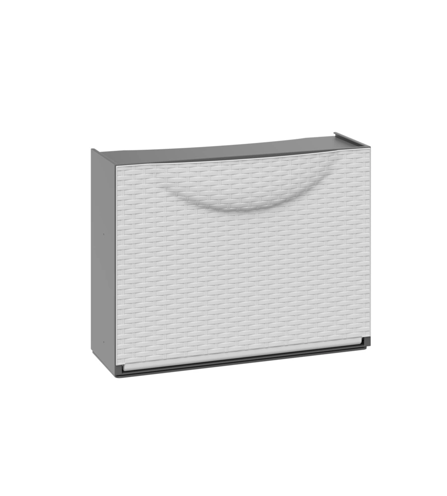 SCARPIERA MODULARE "HARMONY" EFFETTO RATTAN BIANCO 51X19X39 CM