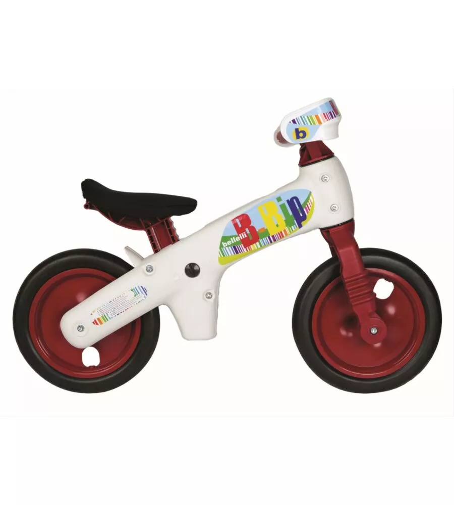 BELLELLI BICICLETTA SENZA PEDALI B-BIP BIANCA E ROSSA