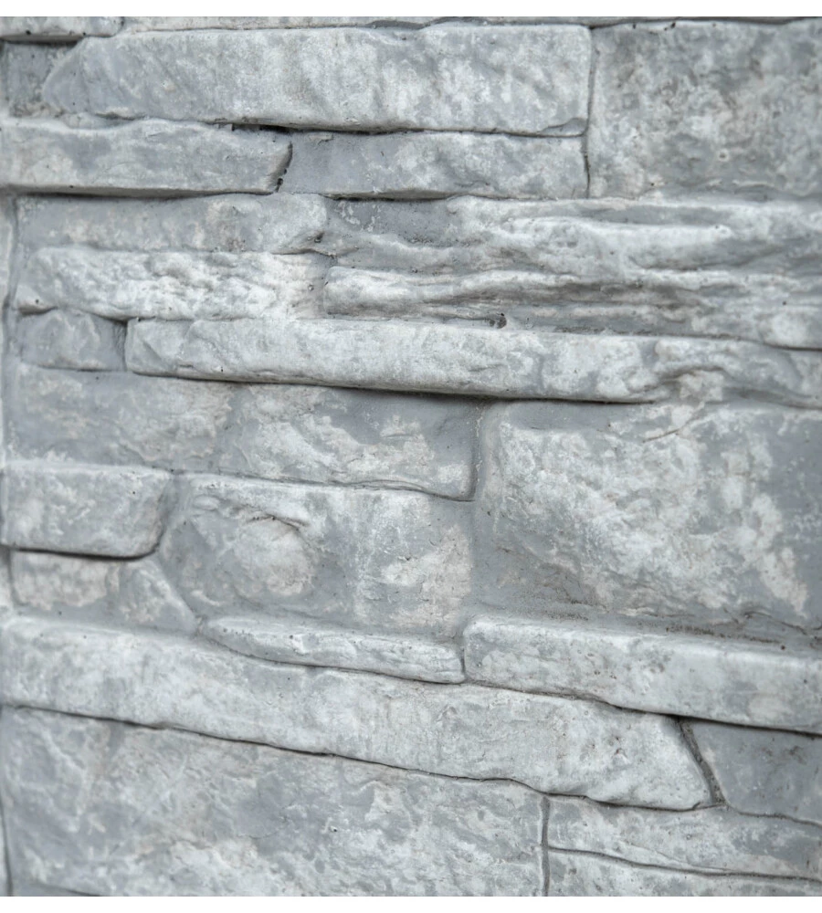 FONTANA DA GIARDINO A MURO "ADIGE" ANTICATO COLORE GRIGIO,  40X40X92 CM - KAM