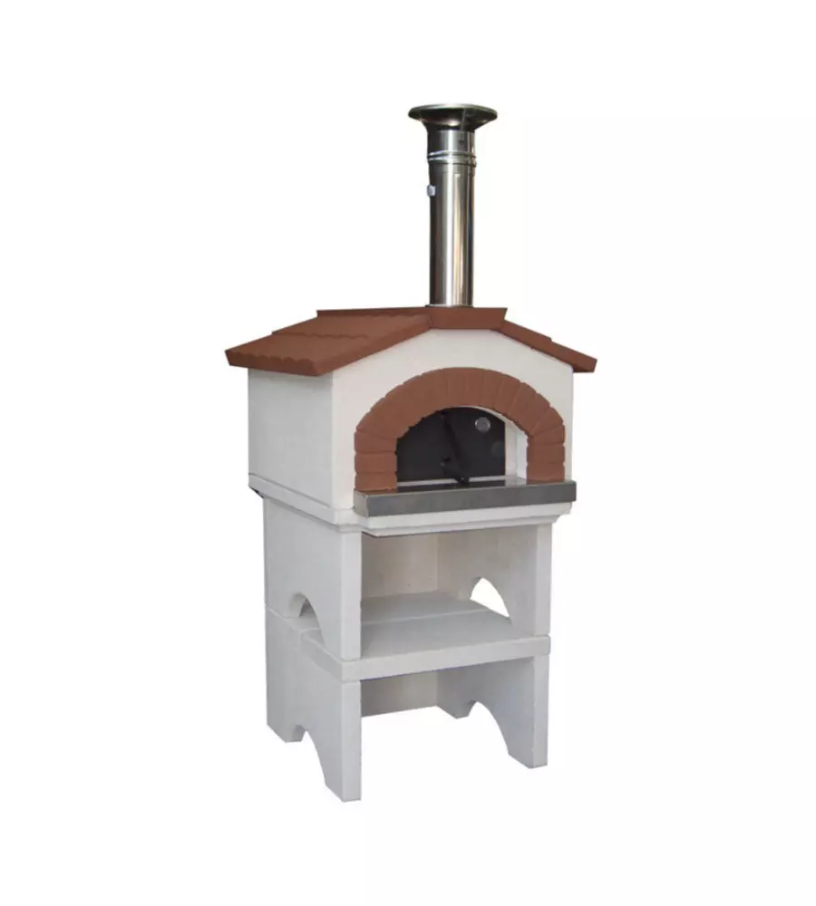 FORNO PIZZA A LEGNA IN CEMENTO LINEA VZ "GARDEN CHEF" 2 PIZZE