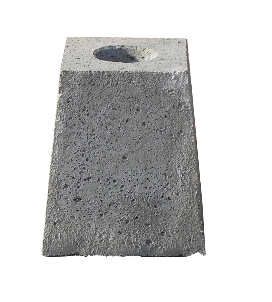 PLINTO DA ESTERNO PER RECINZIONE CON FORO DI DIAMETRO 8 CM, 25X25X30 CM