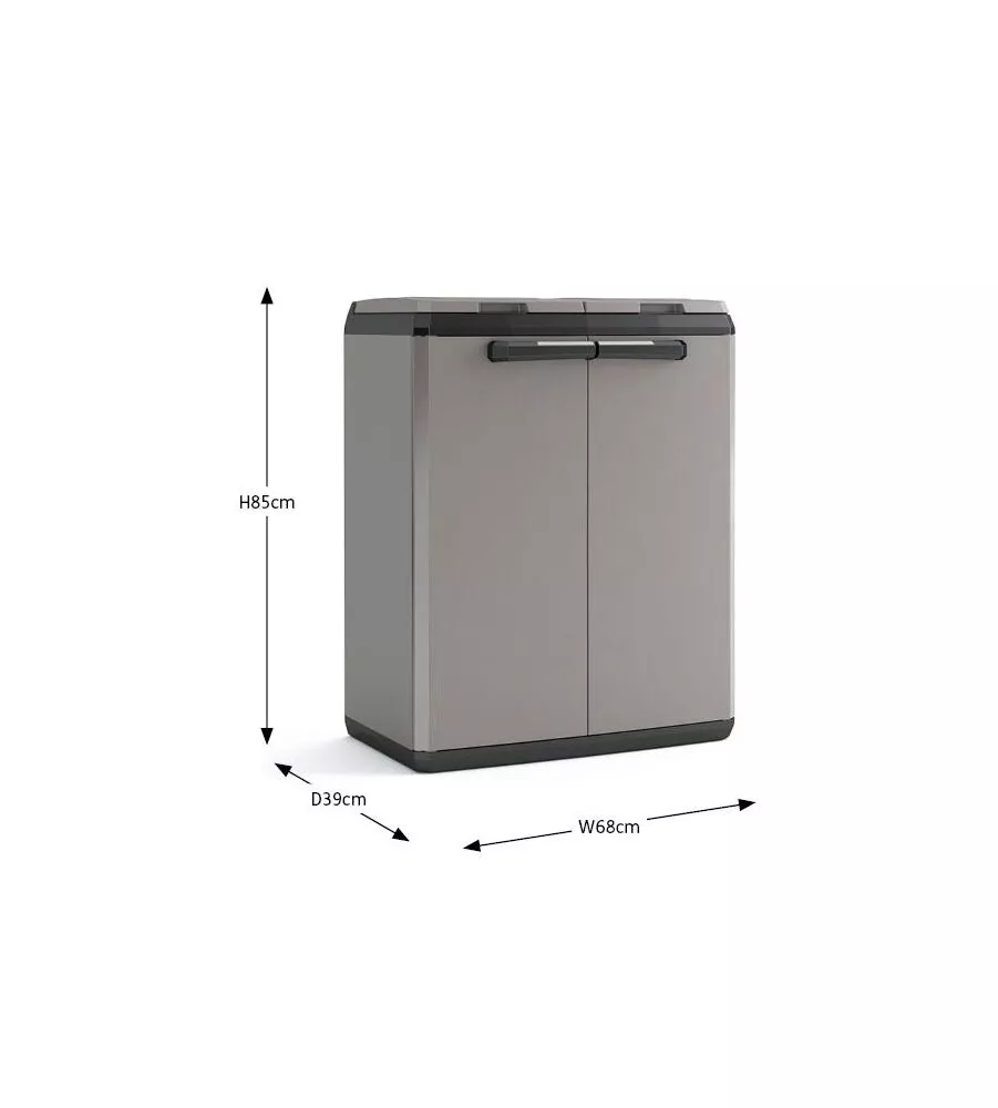 ARMADIO PER RACCOLTA DIFFERENZIATA KETER, 68X39X85 CM