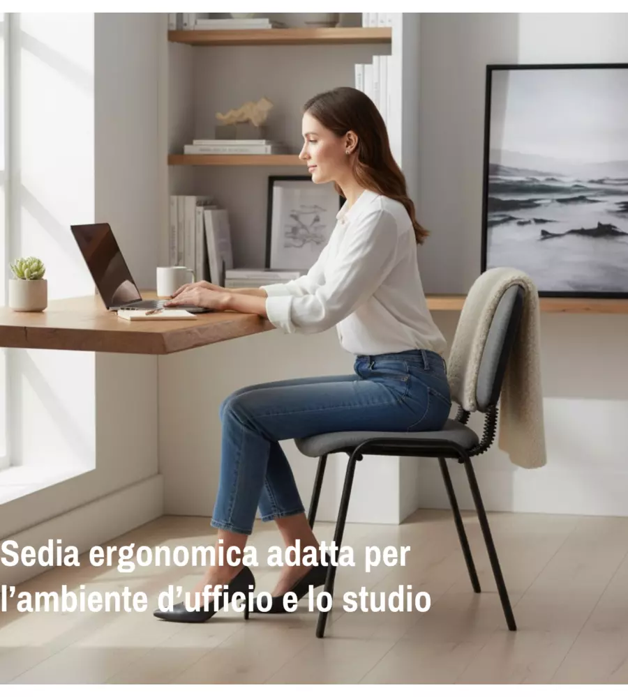 Sedia da ufficio Bellahome "Daisy" grigio 40x45x40 cm