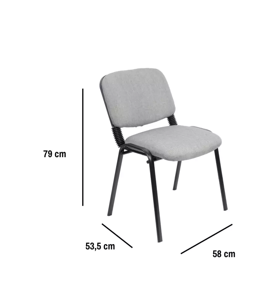 Sedia da ufficio Bellahome "Daisy" grigio 40x45x40 cm