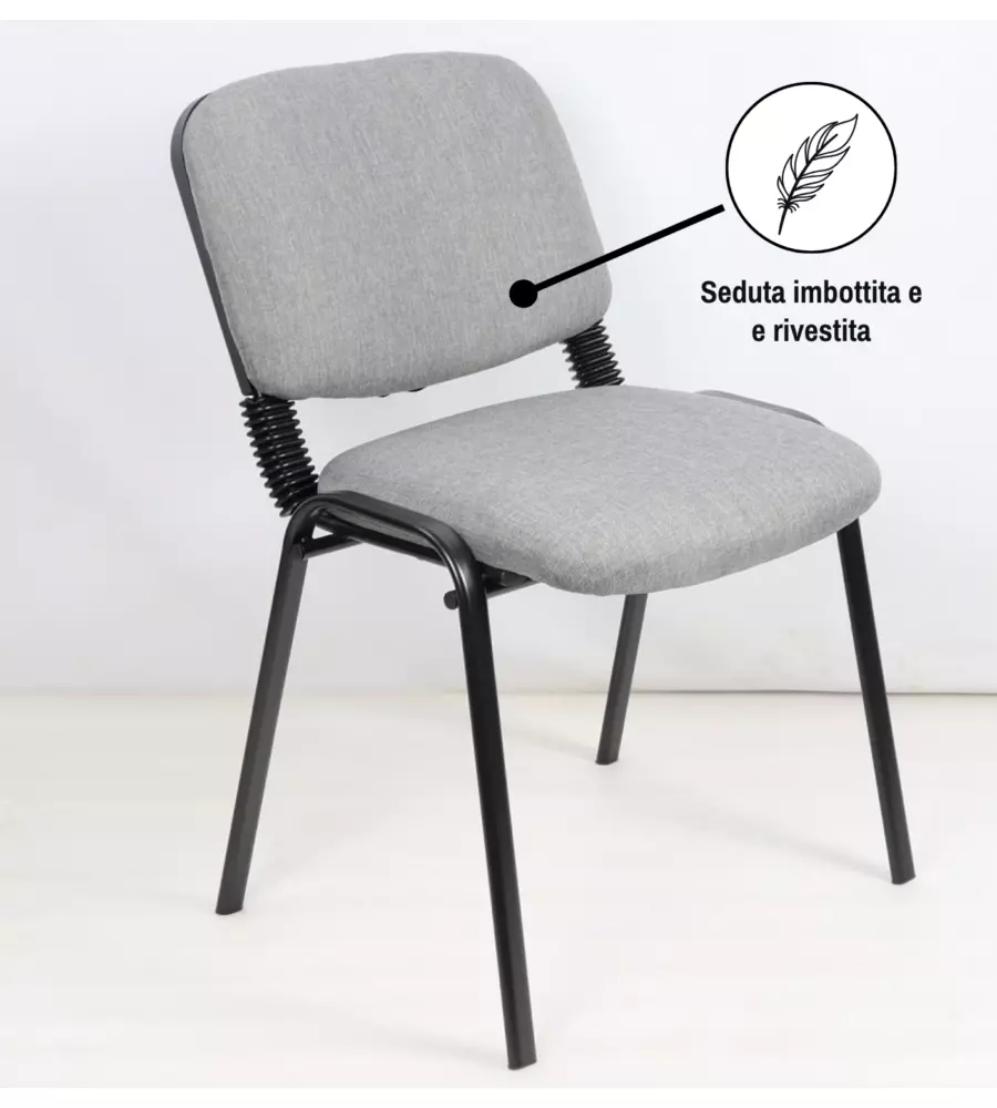 Sedia da ufficio Bellahome "Daisy" grigio 40x45x40 cm