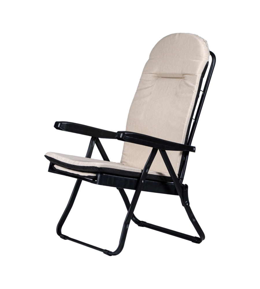 SDRAIO DA ESTERNO PIEGHEVOLE RECLINABILE BEIGE 171X60X63 CM