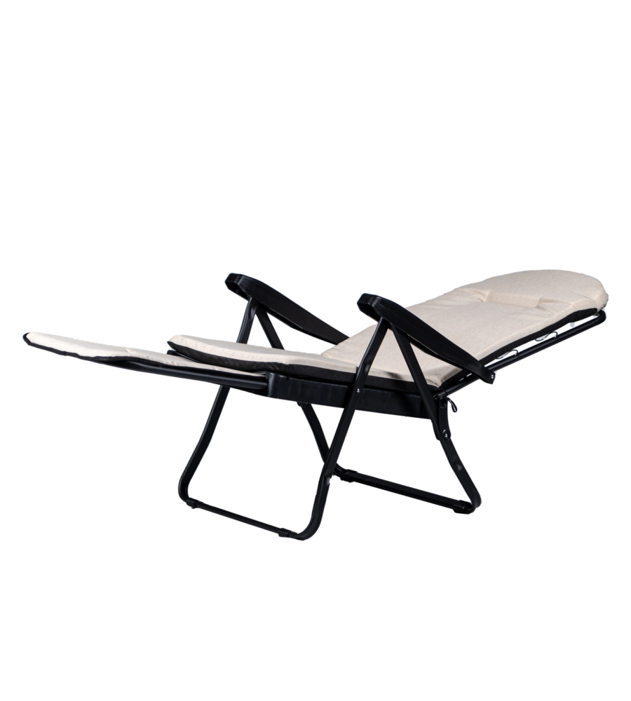 SDRAIO DA ESTERNO PIEGHEVOLE RECLINABILE BEIGE 171X60X63 CM