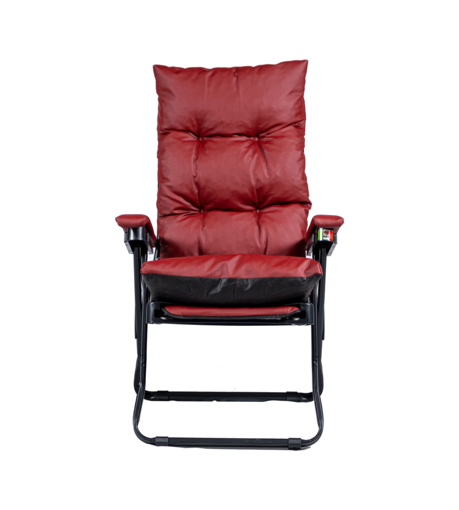 SDRAIO PIEGHEVOLE RECLINABILE IMBOTTITA IN ECOPELLE BORDEAUX 173X60X63 CM