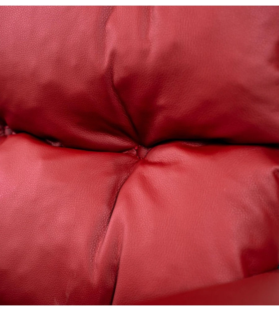 SDRAIO PIEGHEVOLE RECLINABILE IMBOTTITA IN ECOPELLE BORDEAUX 173X60X63 CM