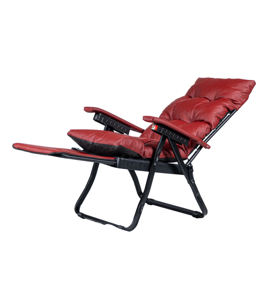 SDRAIO PIEGHEVOLE RECLINABILE IMBOTTITA IN ECOPELLE BORDEAUX 173X60X63 CM