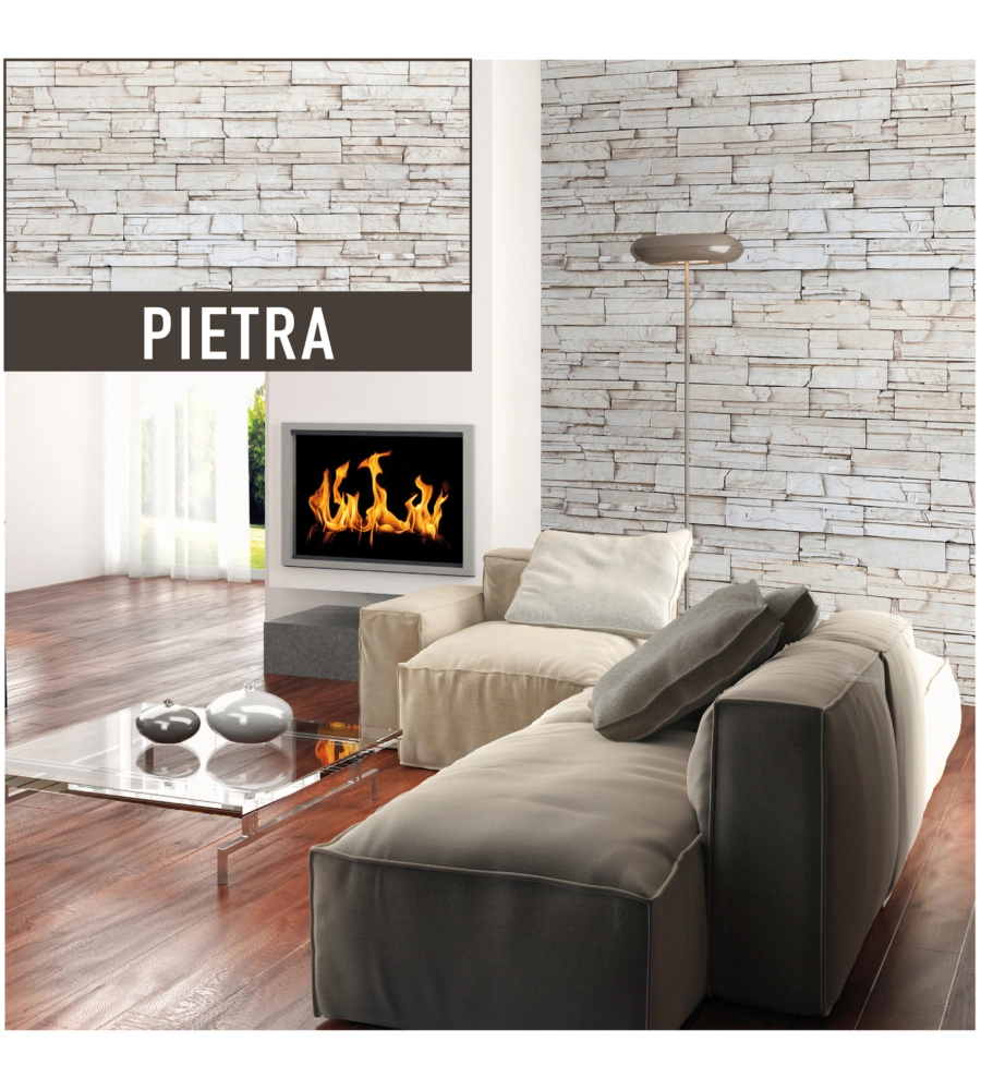 LASTRA DECORATIVA IN POLIPROPILENE CON STAMPA EFFETTO IN PIETRA, 100X50 CM