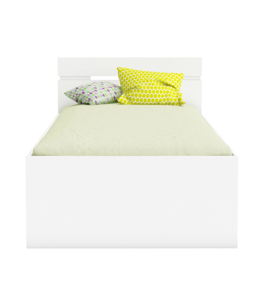 LETTO SINGOLO "MICHIGAN" BIANCO 90X200 CM
