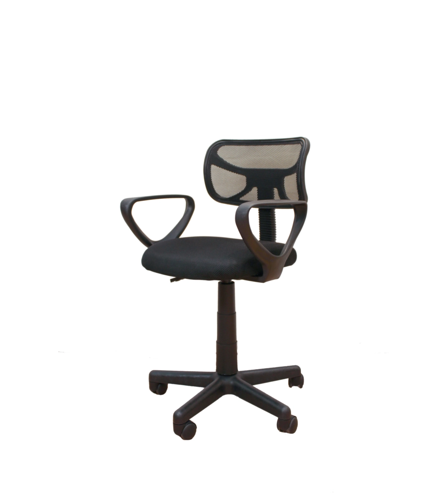 SEDIA DA UFFICIO NERA "SPOT2" CON BRACCIOLI, 54X44X87 CM