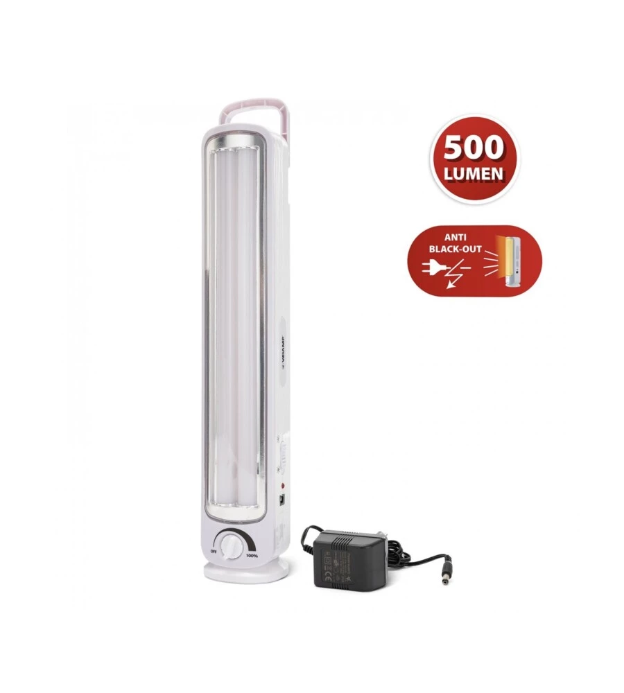 LAMPADA PORTATILE RICARICABILE LED - ANTI BLACK-OUT - 500 LUMEN