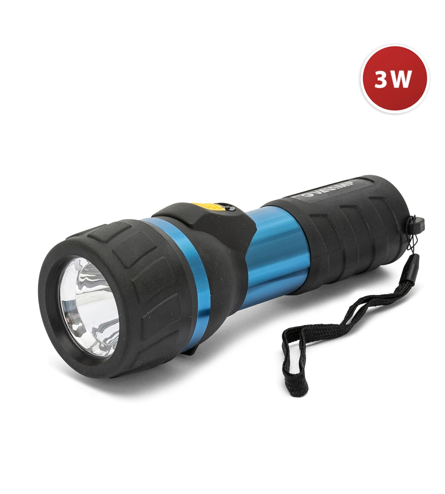 TORCIA LED IN ALLUMINIO E GOMMA, 110 LUMEN,  1W 2D