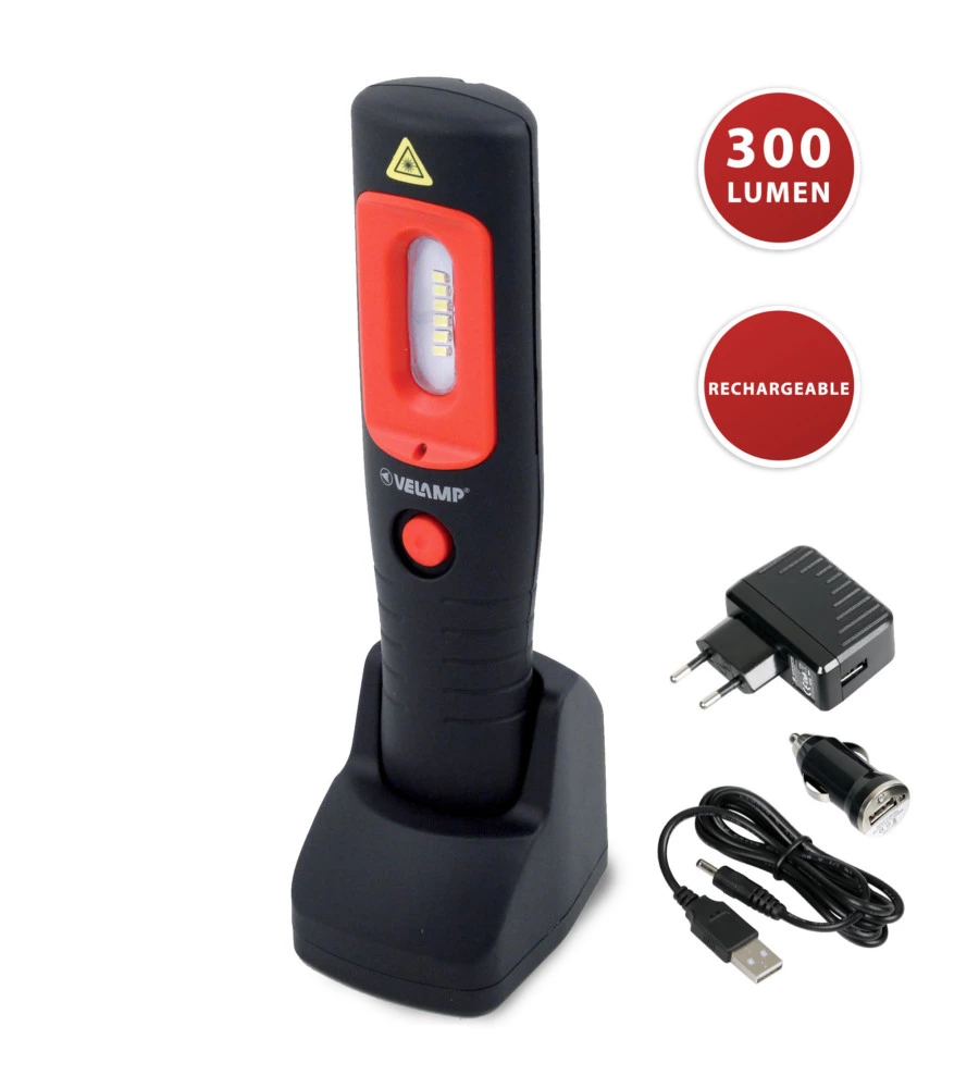LAMPADA DA LAVORO LED RICARICABILE - 300 LUMEN
