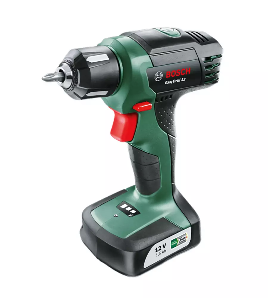 KIT VALIGETTA TRAPANO AVVITATORE A BATTERIA BOSCH "EASYDRILL 12" 15 NM 12V 1,5AH