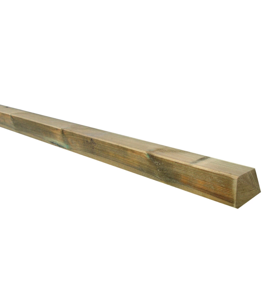 PALO QUADRATO IN PINO IMPREGNATO CON TESTA DIAMANTATA SPESSORE 70 MM - 70 X 1500MM
