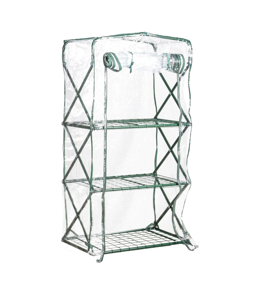 SERRA DA ESTERNO "SERENA" PIEGHEVOLE CON TELO IN PVC, 67X44X125 CM