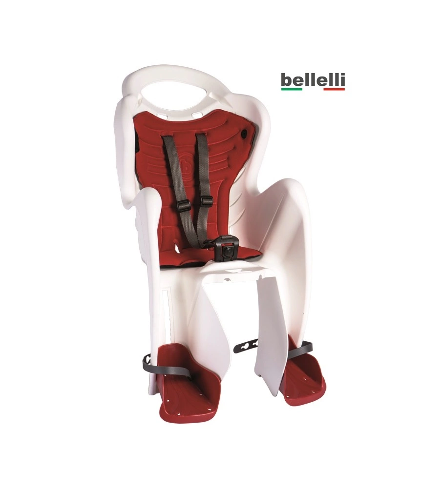 BELLELLI SEGGIOLINO BICI POSTERIORE MR FOX BIANCO ROSSO
