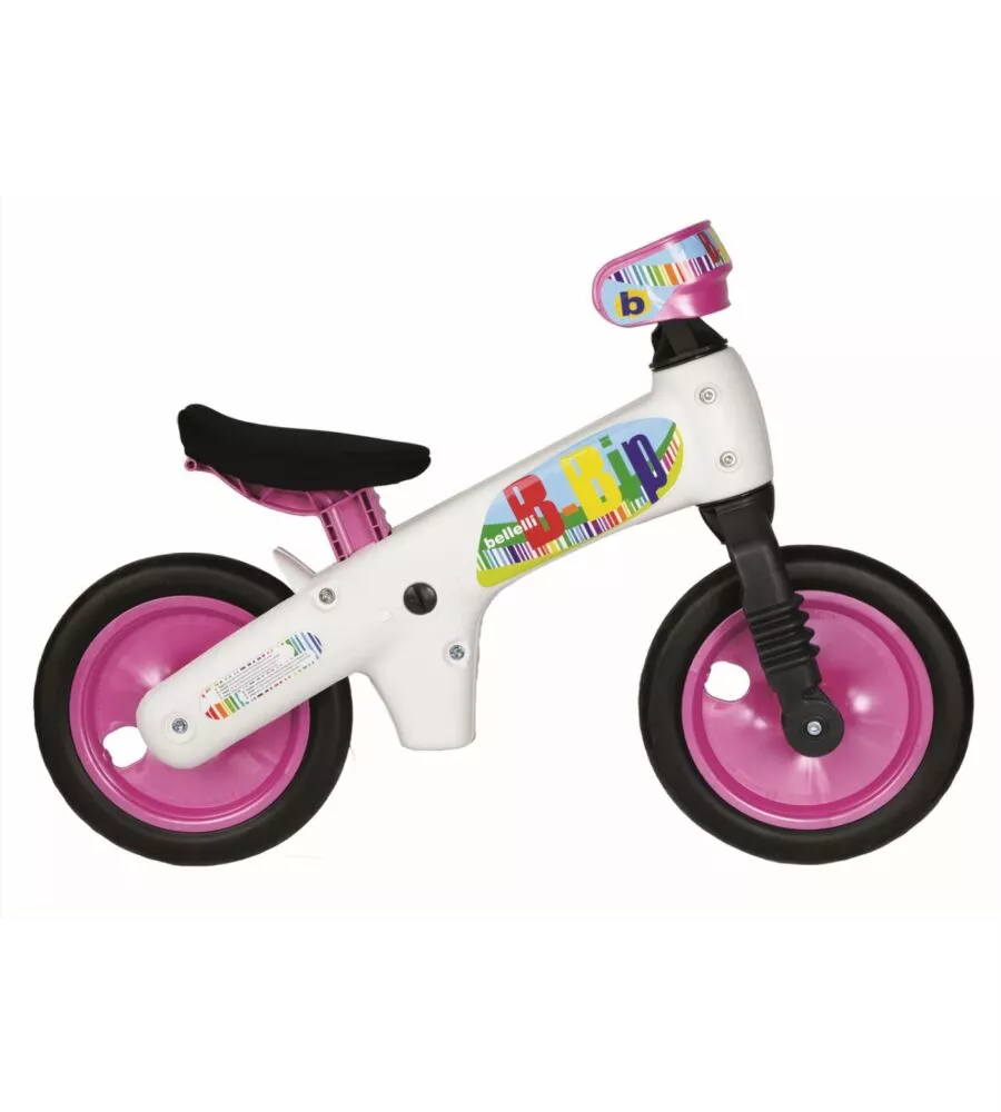 BELLELLI BICICLETTA SENZA PEDALI B-BIP BIANCA ROSA