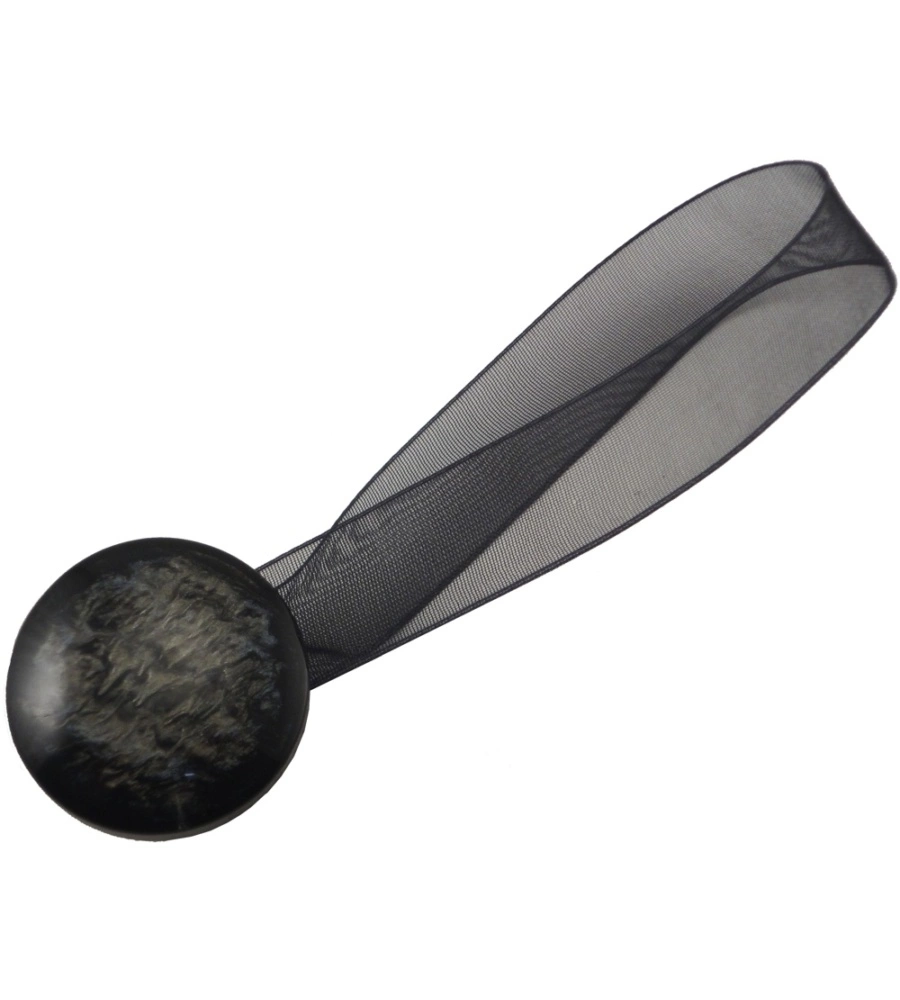 2 CLIP IN PLASTICA MAGNETIC TEND 35/24MM PER ARRICCIARE/DECORARE LE TENDE - COLORE NERO .