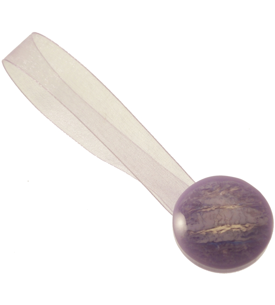 2 CLIP IN PLASTICA STRIATA MM35/24 PER ARRICCIARE/DECORARE LE TENDE - COLORE LILLA.