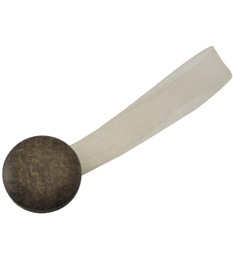 2 CLIP IN PLASTICA STONE MM35/24 PER ARRICCIARE/DECORARE LE TENDE - COLORE MARRONE.