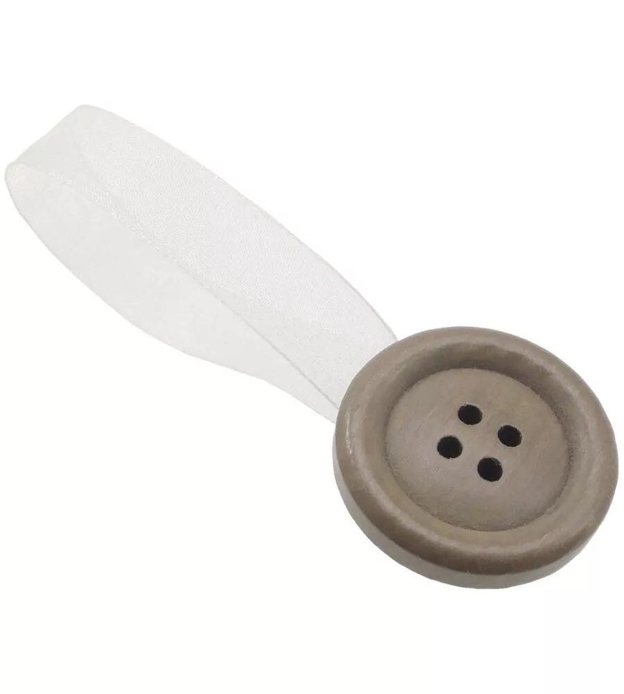 2 MINICLIP BOTTONE MM38/24 PER ARRICCIARE/DECORARE LE TENDE - COLORE TORTORA.