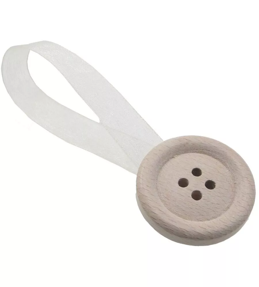 2 MINICLIP BOTTONE MM38/24 PER ARRICCIARE/DECORARE LE TENDE SBIANCATO.