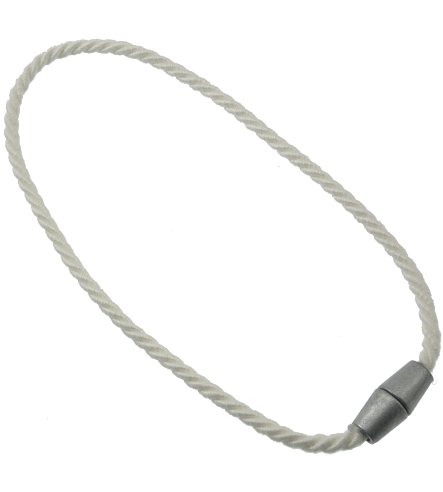 BRACCIALE MAGNETICO PER ARRICCIARE/DECORARE LE TENDE -COLORE BIANCO.