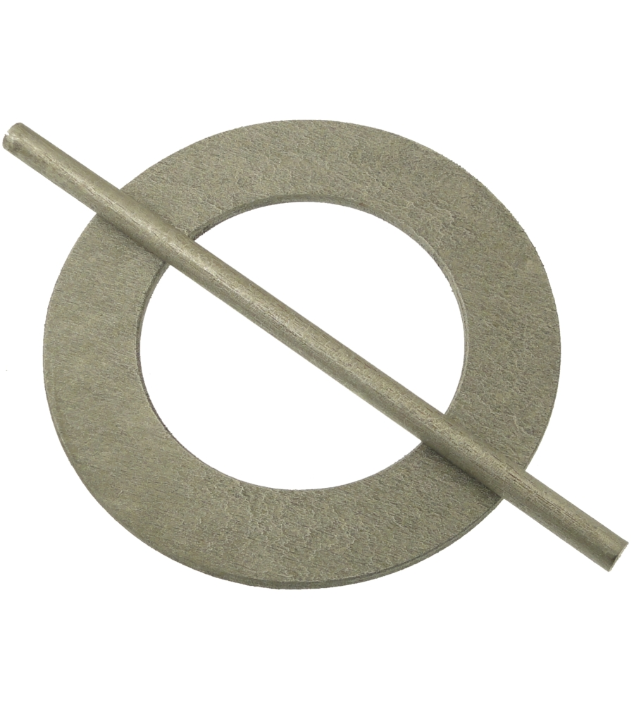 FERMAGLIO CERCHIO RACCOGLITENDA IN LEGNO CM 17  - COLORE ARGENTO.