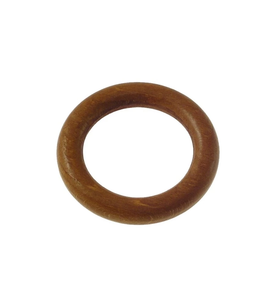 8 ANELLI IN LEGNO PER BASTONE Ø28MM X56  INT/EST - COLORE TEAK.