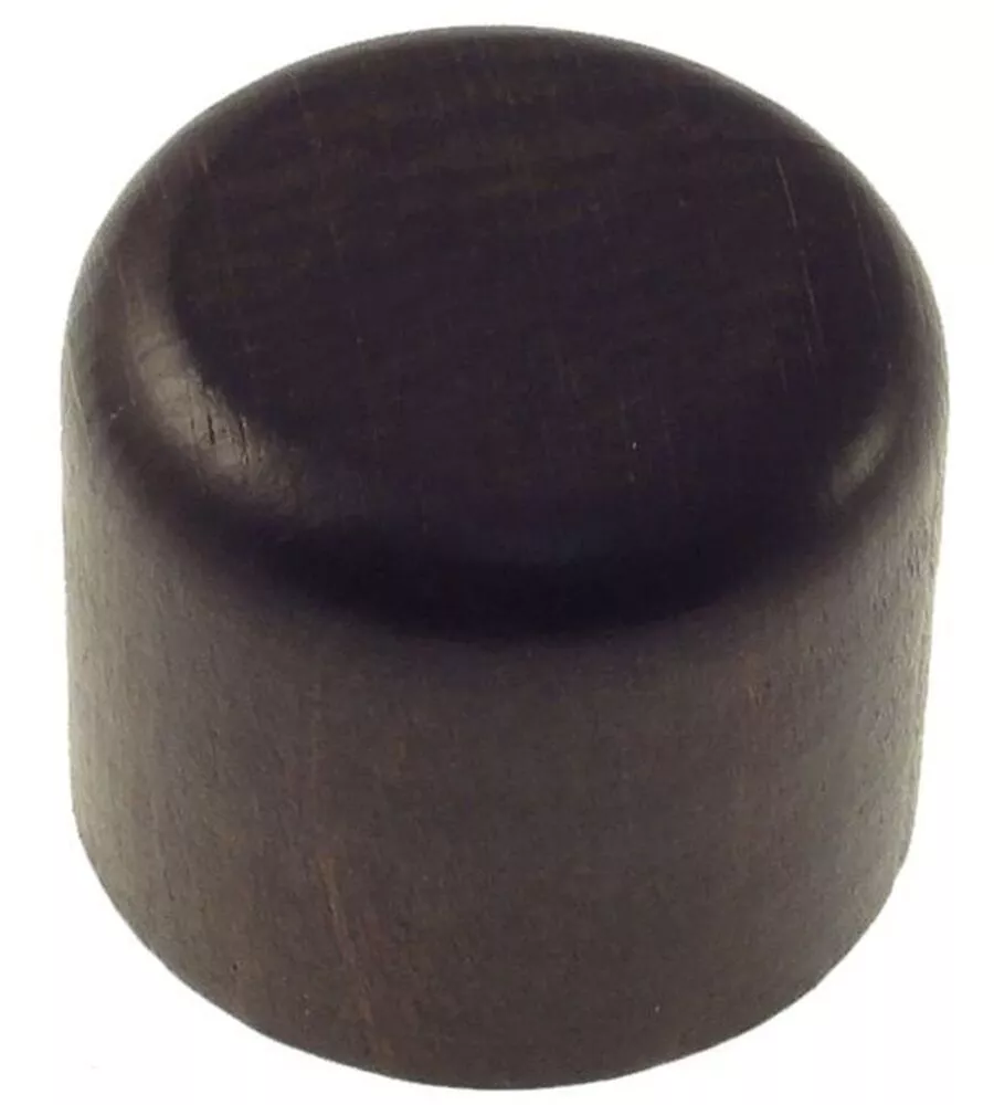 2 POMOLI TAPPO PER BASTONE Ø28MM - COLORE NOCE.