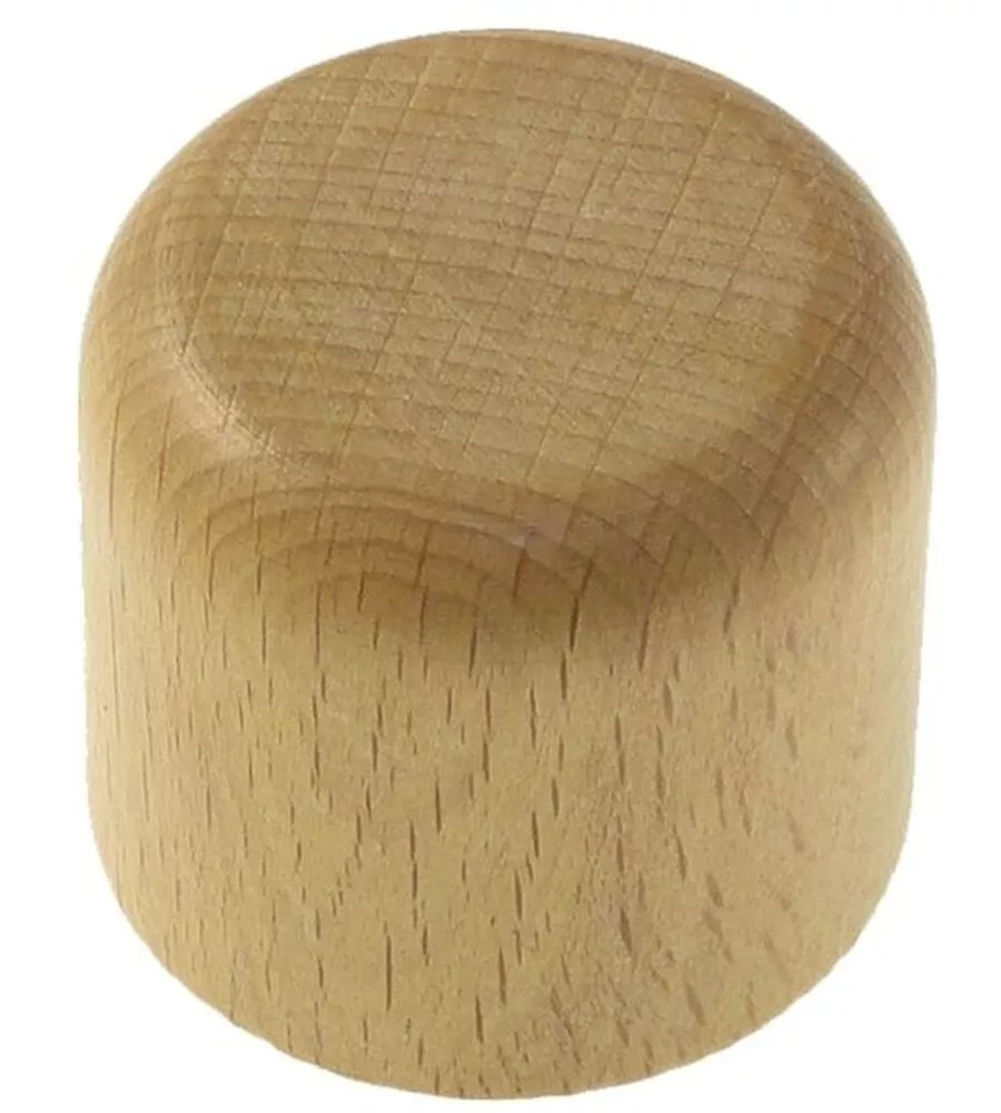 2 POMOLI TAPPO PER BASTONE Ø28MM - COLORE NATURALE.