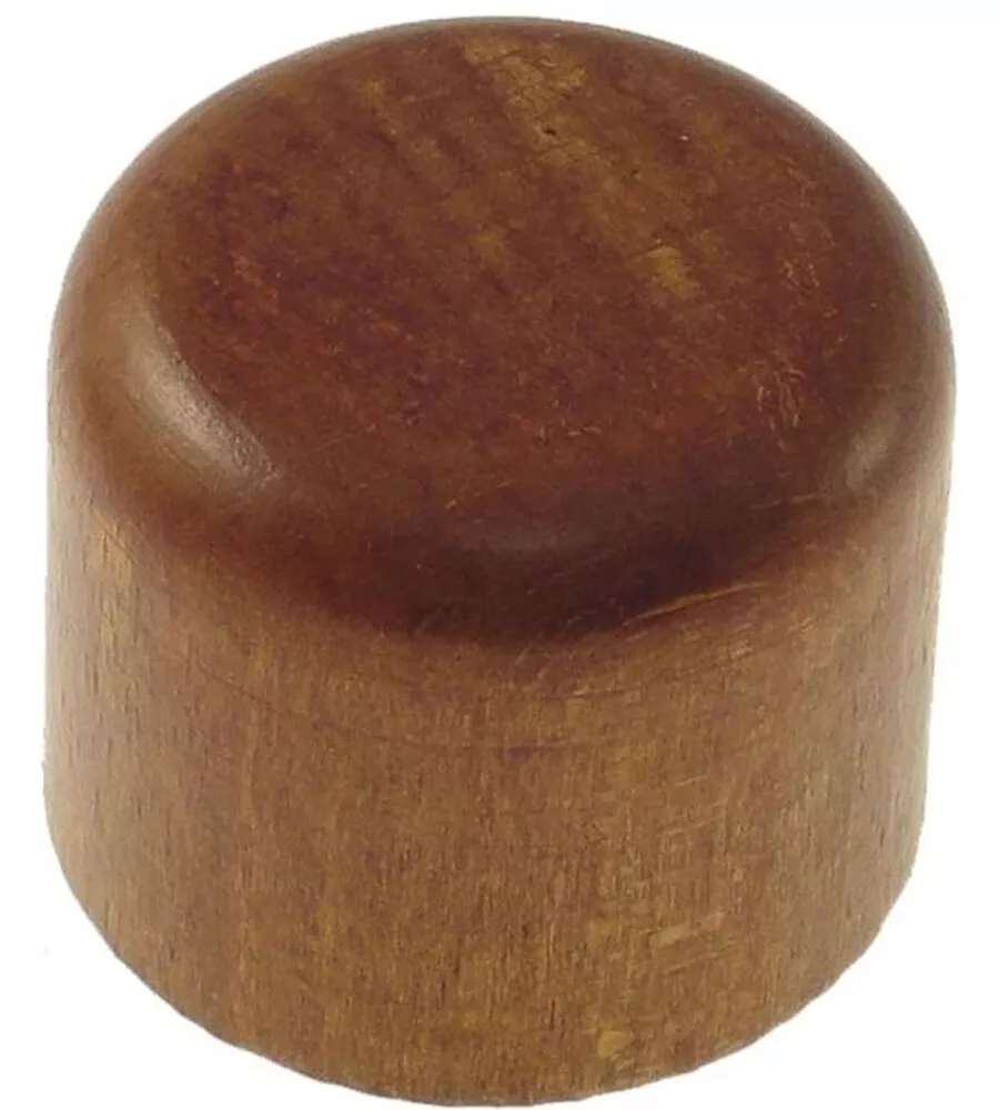 2 POMOLI TAPPO PER BASTONE Ø28MM - COLORE TEAK.
