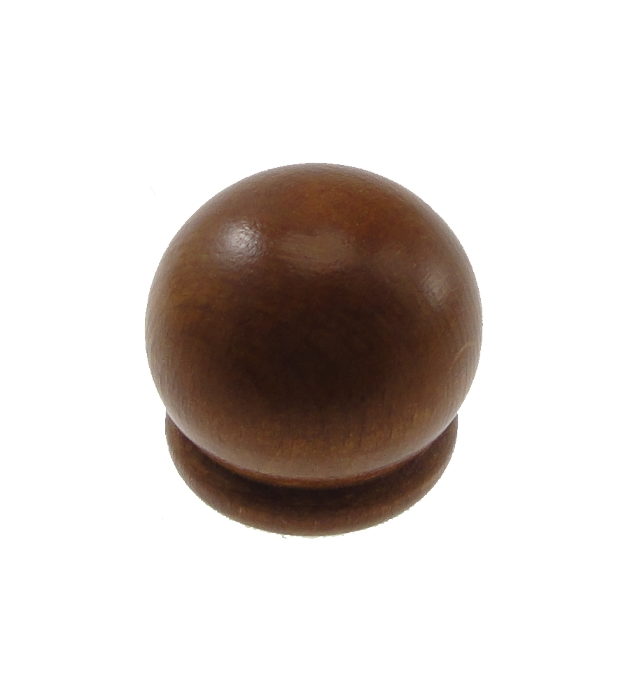 2 POMOLI PALLA PER BASTONE Ø28MM - COLORE TEAK.