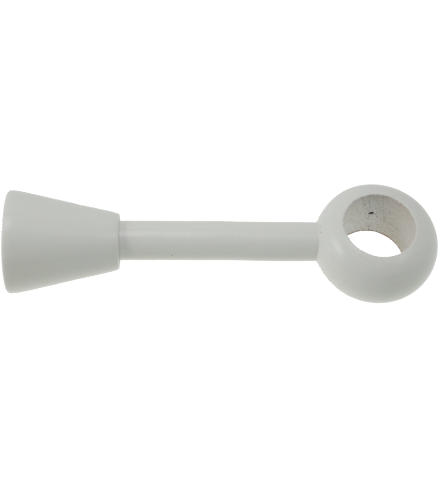 SUPPORTO REGOLABILE PER BASTONE Ø28MM CON VITI E TASSELLI  LACCATO BIANCO.