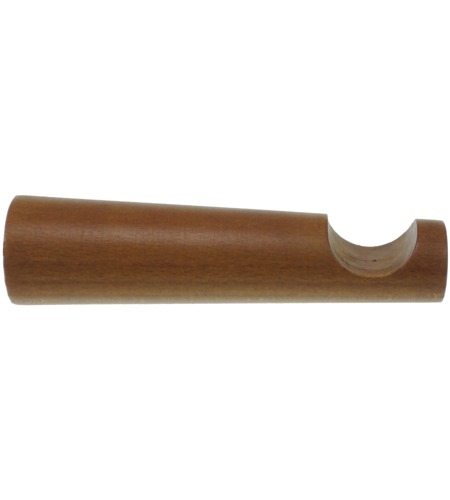 MONOBLOCCO CM 15 PER BASTONE Ø28MM CON VITI E TASSELLI - COLORE TEAK.