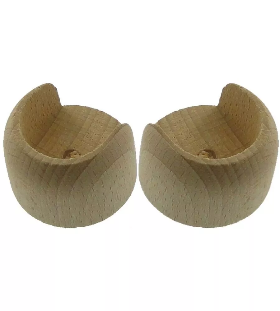 2 SUPPORTI PARETE/PARETE PER BASTONE Ø28MM SBIANCATO.