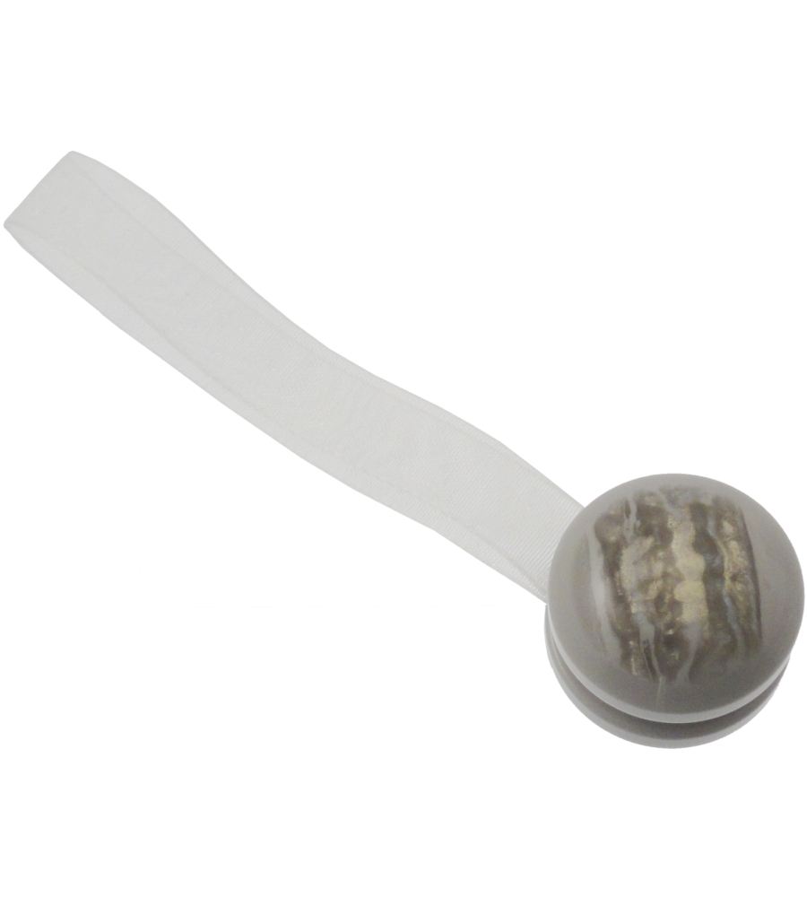 2 MINICLIP IN PLASTICA STRIATA MM24 PER ARRICCIARE/DECORARE LE TENDE - COLORE GRIGIO .