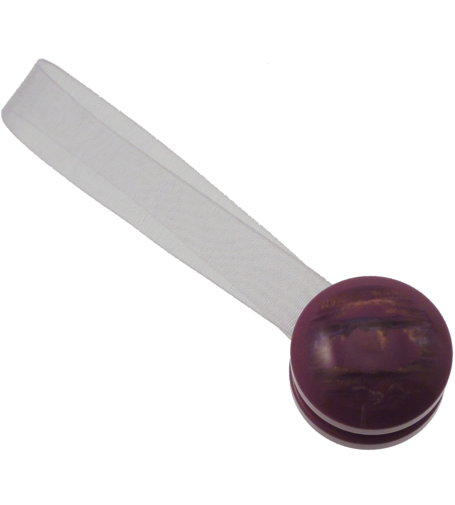 2 MINICLIP IN PLASTICA STRIATA MM24 PER ARRICCIARE/DECORARE LE TENDE - COLORE VIOLA .