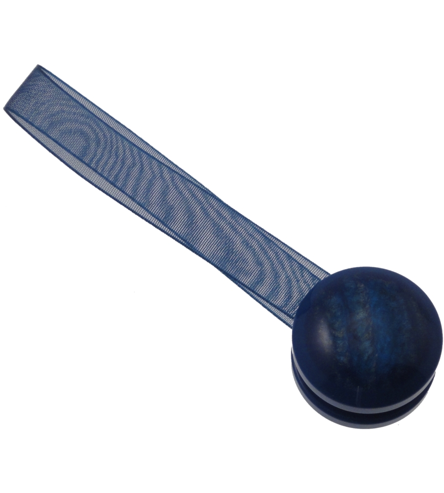 2 MINICLIP IN PLASTICA STRIATA MM24 PER ARRICCIARE/DECORARE LE TENDE - COLORE BLU .