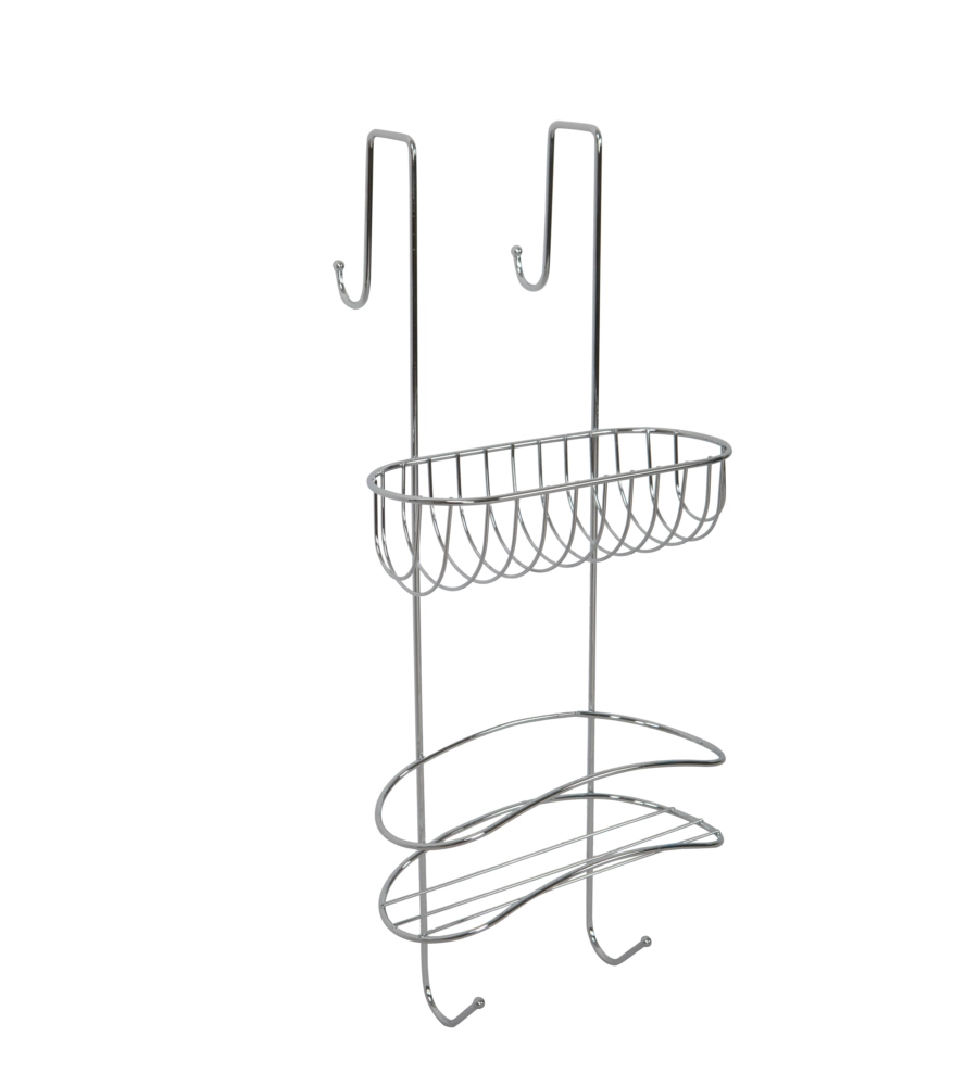 MENSOLA PORTAOGGETTI PER DOCCIA - 2 RIPIANI 26x26.2x60.5 CM