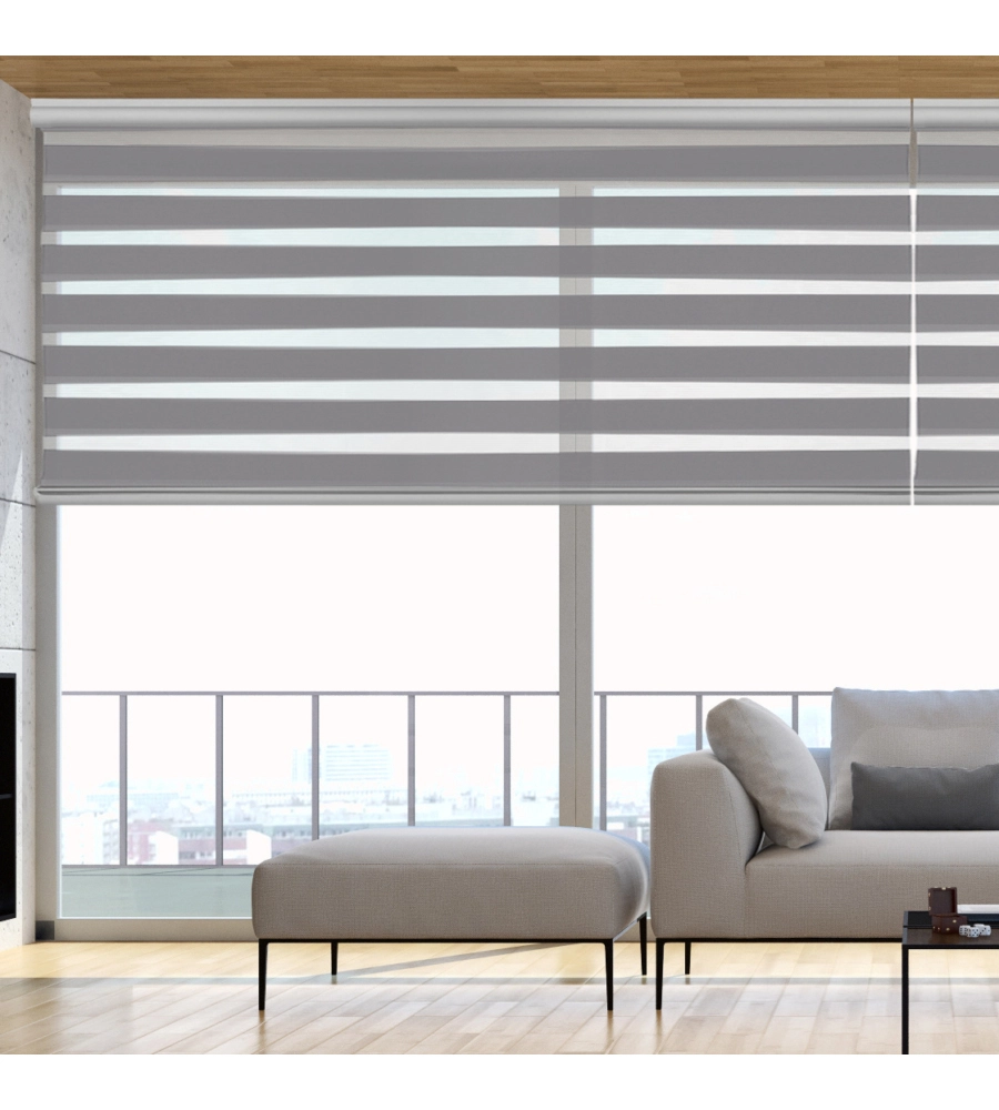 TENDA A RULLO DOPPIA "PLATINUM" ARGENTO, 120X250 CM