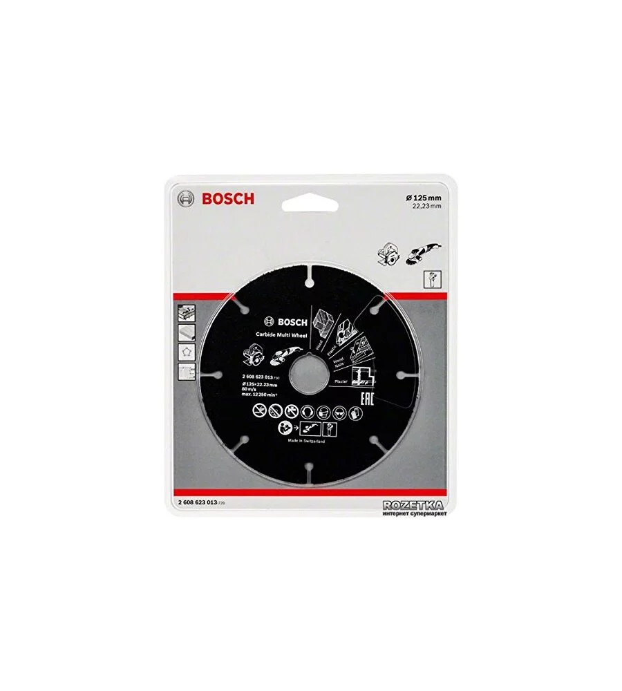 BOSCH DISCO UNIVERSALE IN CARBURO PER SMERIGLIATRICE 125 MM
