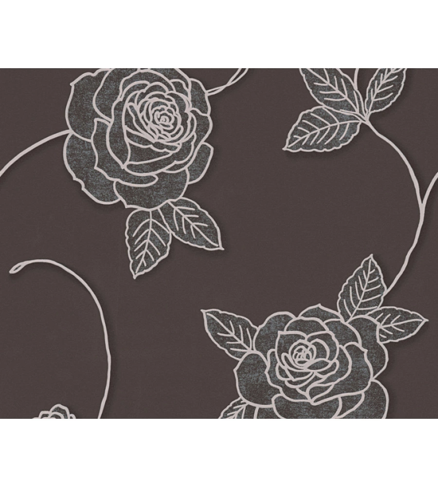 CARTA DA PARATI PARATO ESPANSO TNT FIORE FLOCK TERRA