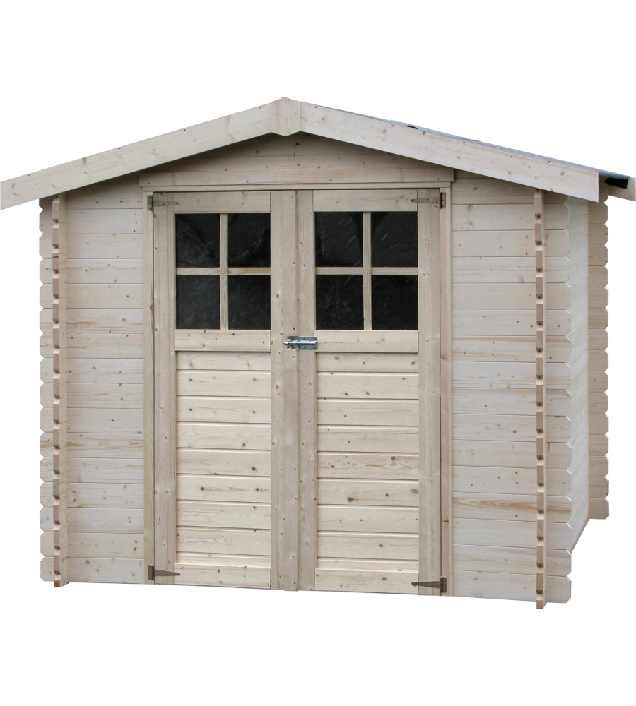 CASETTA IN LEGNO DA GIARDINO DECOR ET JARDIN "MILOVIC" IN ABETE BIANCO NORDICO 230X213X203 CM