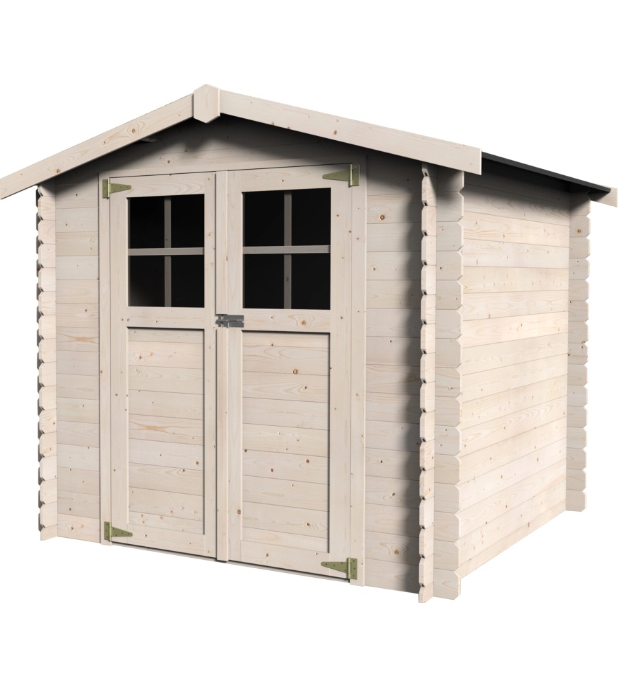 CASETTA IN LEGNO DA GIARDINO DECOR ET JARDIN "MILOVIC" IN ABETE BIANCO NORDICO 230X213X203 CM