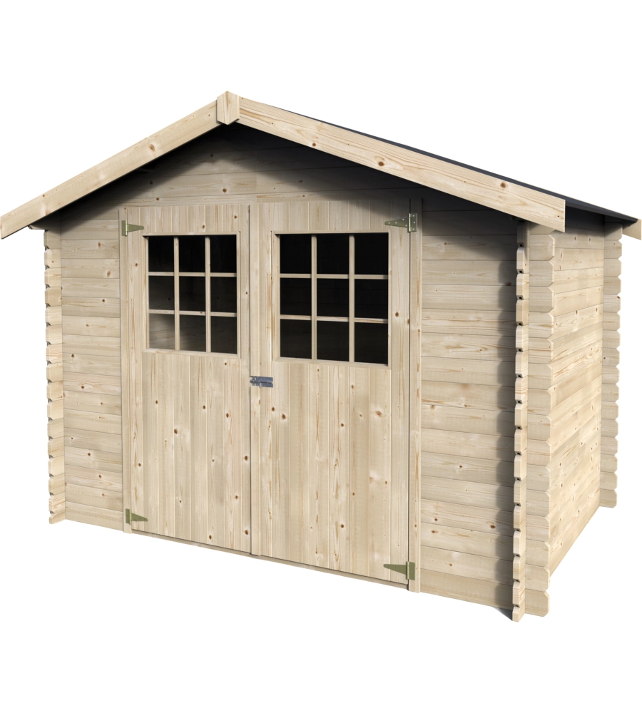 CASETTA IN LEGNO DA GIARDINO DECOR ET JARDIN "FLODOVA" IN ABETE BIANCO NORDICO 317X213X232 CM
